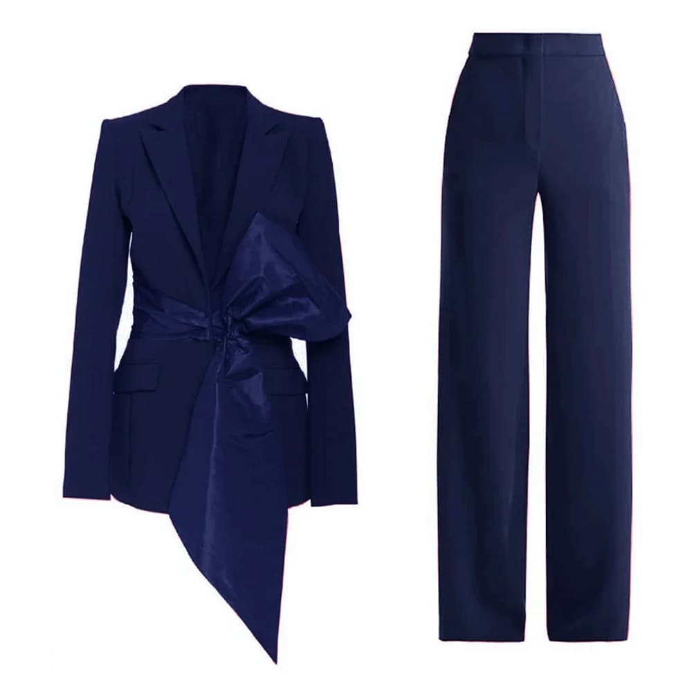 Nieuwe 2-delige set voor dames Strik Vakantie-outfits Rode dameskledingsets Luxe galapak 10.000 dh dh dh dh Mohamedм Ljю Diego Diego Diego Diego