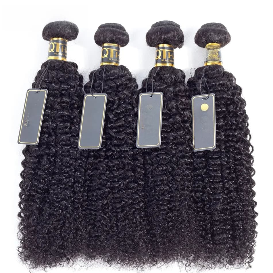 Mongoolse Kinky Krullend Menselijk Haar Bundels 1/3/4 Pcs Remy Human Hair Weave Bundle Kinky Krullend Bundels Natuurlijke Kleur haarverlenging