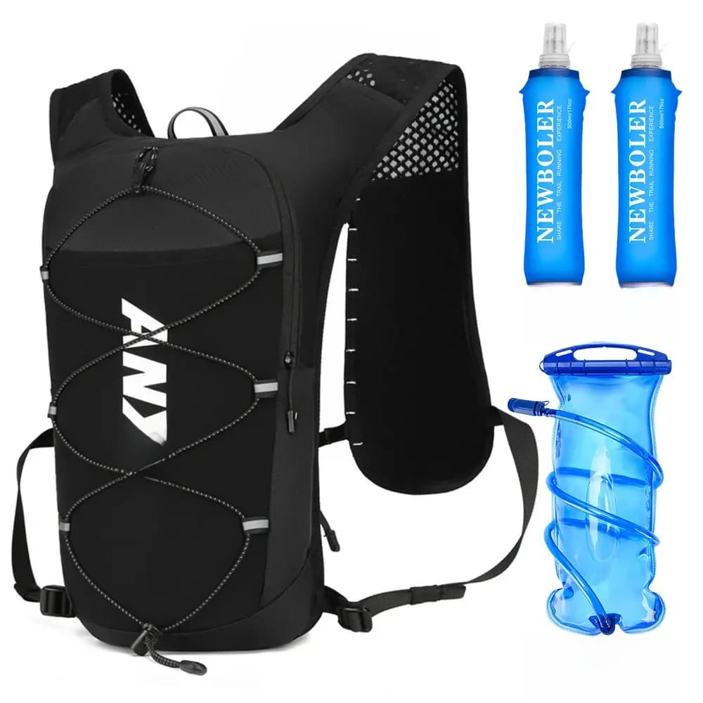 NIEUW Trail Running-ultralichte 5L-rugzak, hardloophydratatievest, marathon Kan worden gebruikt met een waterzak van 1,5 liter 500 ml.