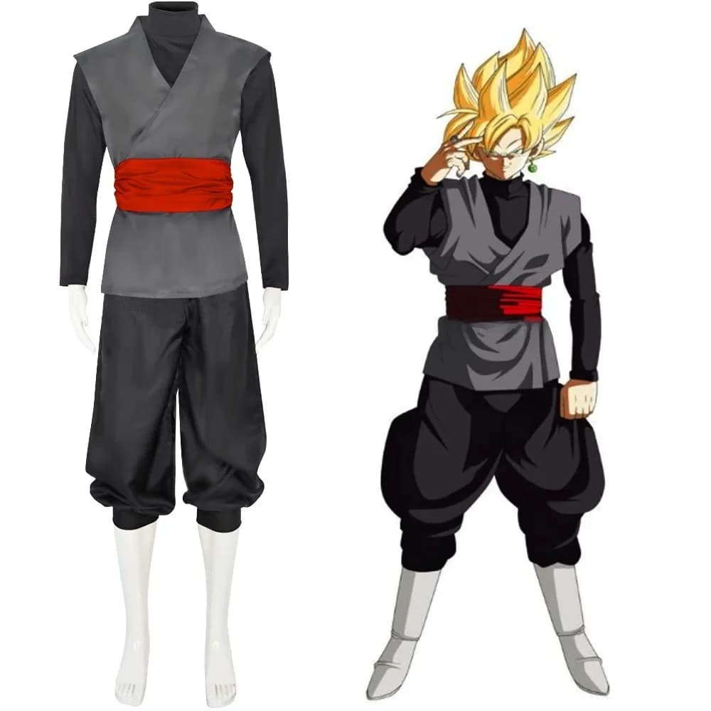 Meest populaire Japanse anime-kleding volledige set Dragoen Super kostuum Goku zwarte Halloween-kleding