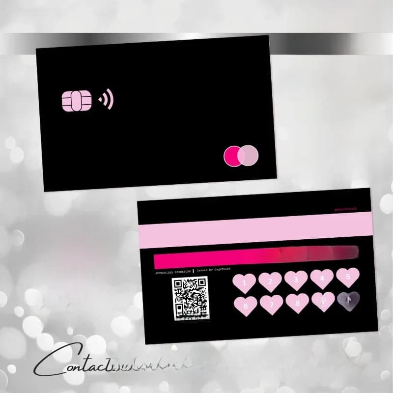 Dsgntouch DIY-klantenkaart voor kortingskaart in creditcard-stijl met klantenbeloning voor nagels, haar en wimpers, visitekaartje voor haar- en