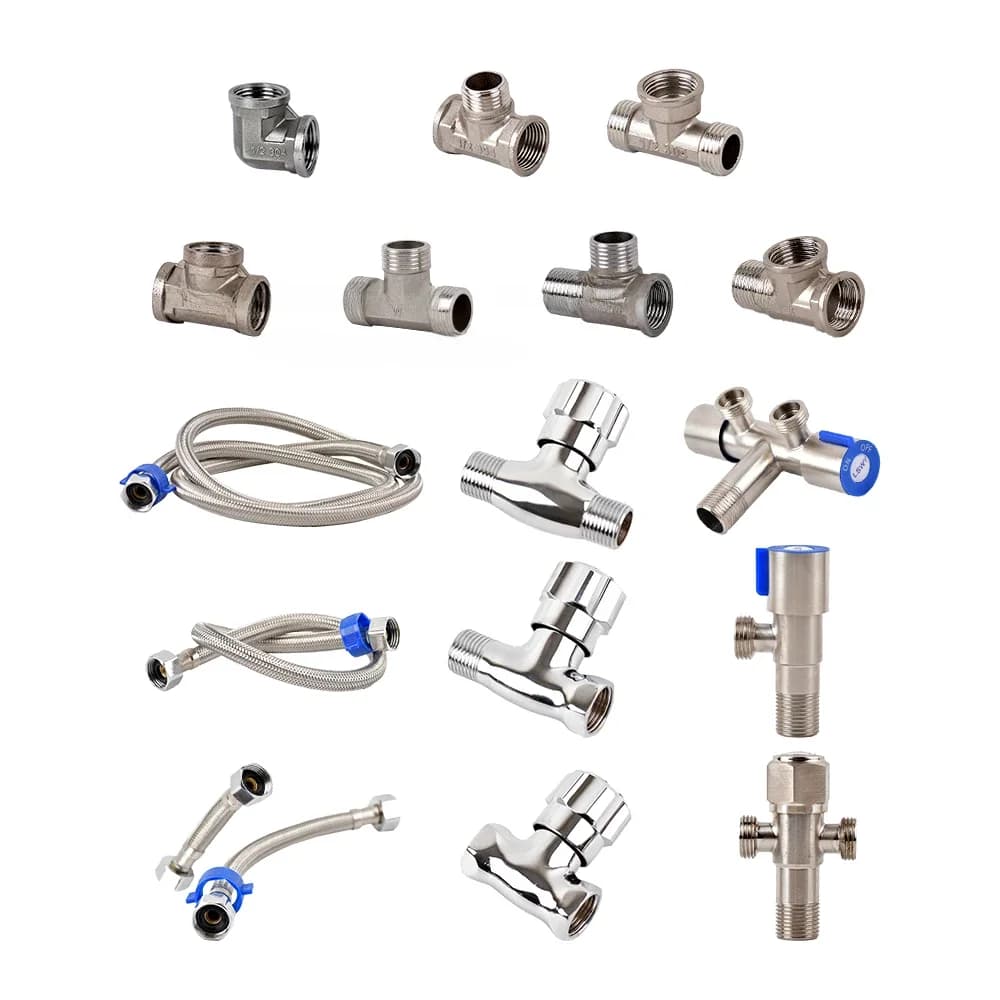 Keuken Badkamer Gas 1/2 "Draad Watersplitter Met Roestvrij Staal Anti-explosie Flexibele Gevlochten Slang Kraanwaterslang adapter