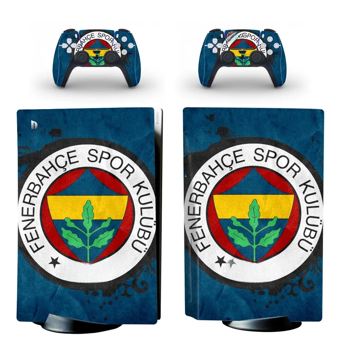 Fenerbahce PS5 standaard schijfsticker sticker cover voor console en 2-controllers PS5 schijfhuid vinyl