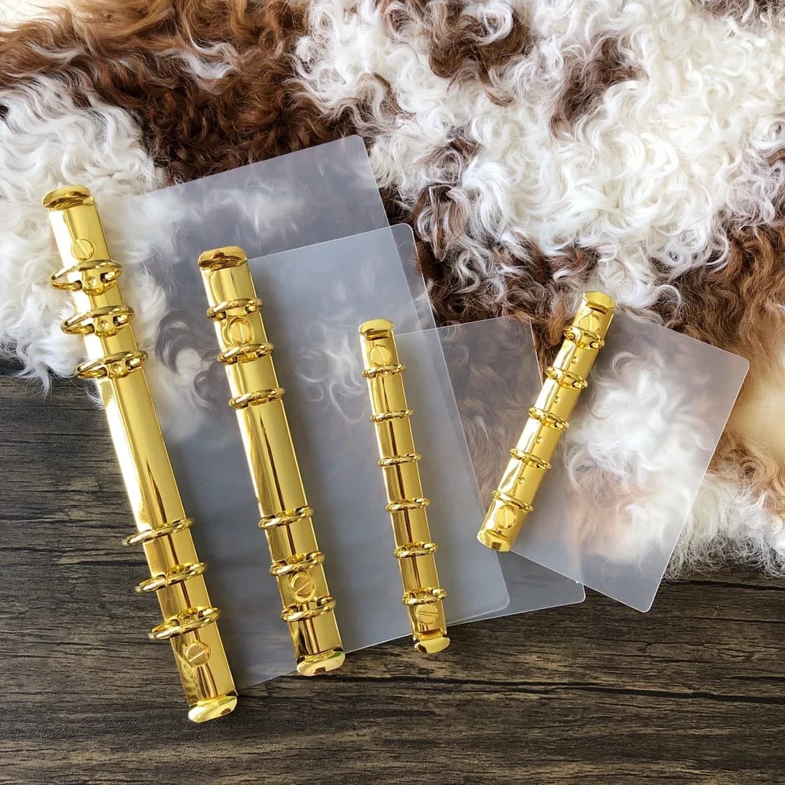A5 EEN 6 A7 A8 M5 POC Losbladige Notebook Hoge Kwaliteit Gouden Metalen 6 Ringen PVC Pad Insert Tijdschriften voor Boeken