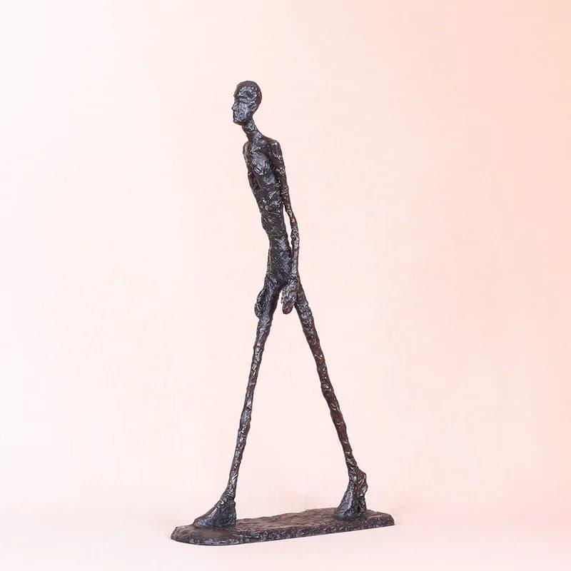 Giacometti Sculptuur Bronzen Wandelende Man Standbeeld Replica Beroemde Abstracte Skelet Collectie Beeldje Home Decor