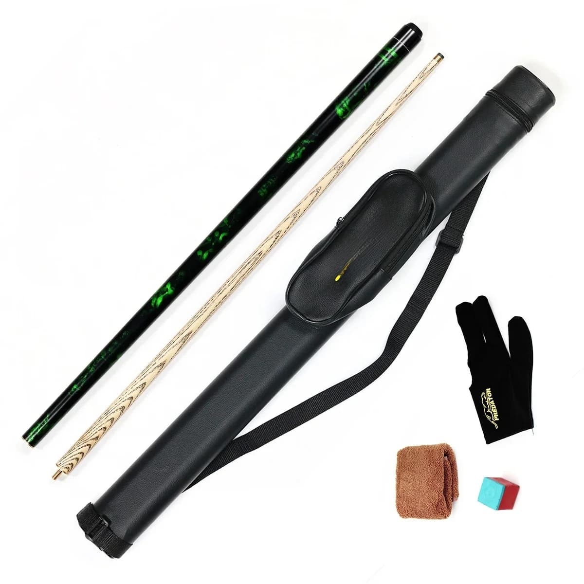 1/2-PC Essenhouten schacht Biljart Pool Snooker Keu met koffer Cadeauset Kit