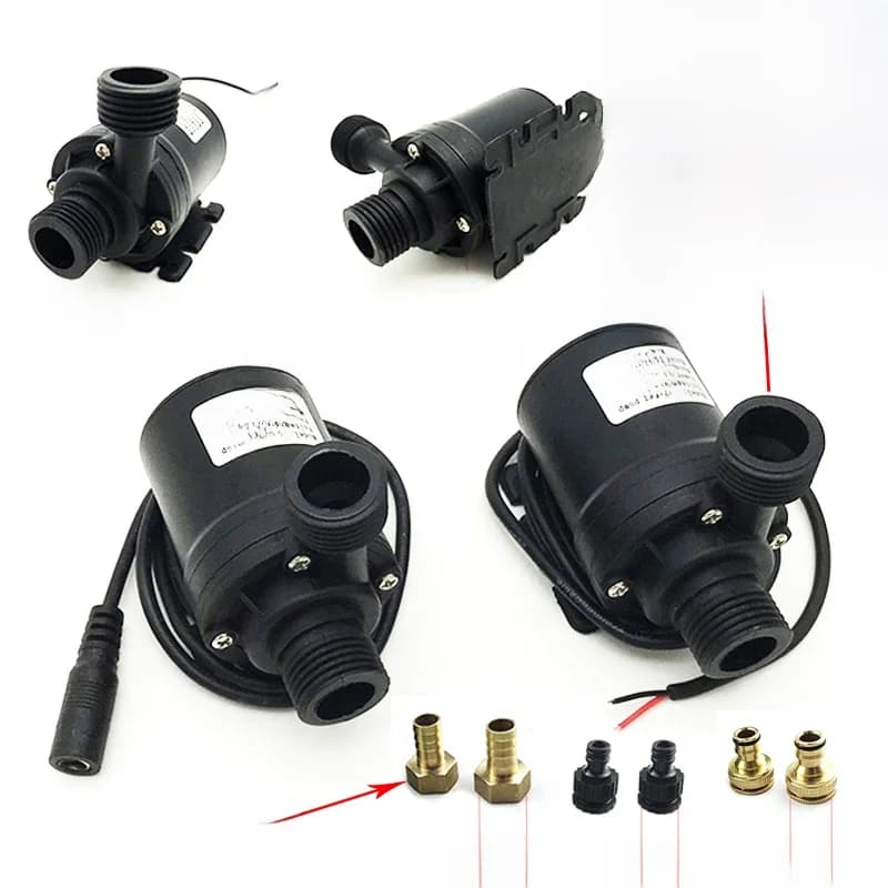 Dc 12V 24V Stille Draagbare Borstelloze Motor Dompelpomp 1/2 "Snelkoppeling Geschikt Koelsysteem Fontein Boiler