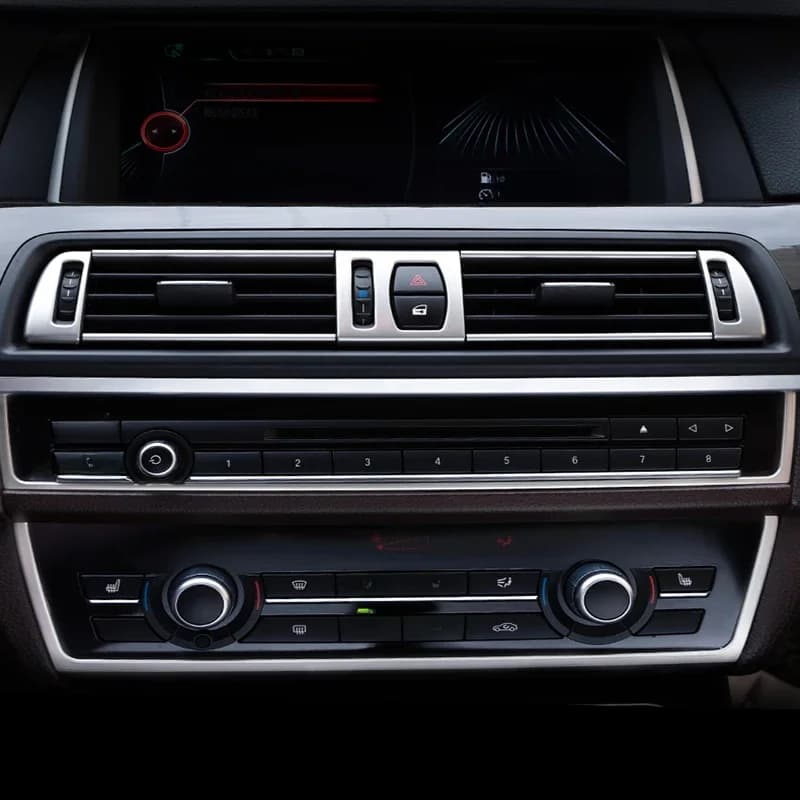 Auto Styling Console Multimedia AC CD Paneel Decoratie Frame Cover Trim Strip Sticker Voor BMW 5-serie F10 Interieur Accessoires