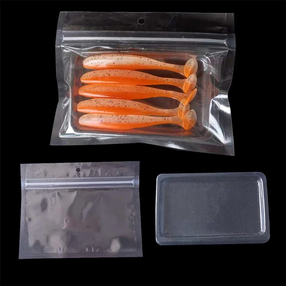 100 Stks/partij Verpakking Bag Plastic Bag Pvc Blisterverpakking Voor Vissen Lokken
