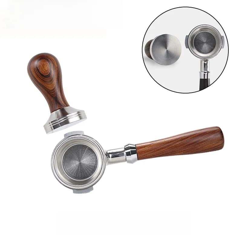 Koffie Bodemloze Filterhouder 58mm Voor E61 Expobar Rocket Espressomachine Accessoires Met 2-Cups Filter Mand Barista gereedschap