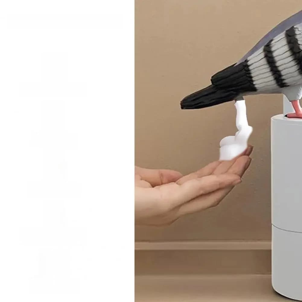 Automatische zeepdispenser Touchless vogelvormige zeepdispenser voor hotelbadkamer met automatische inductieschuimhand voor schuim