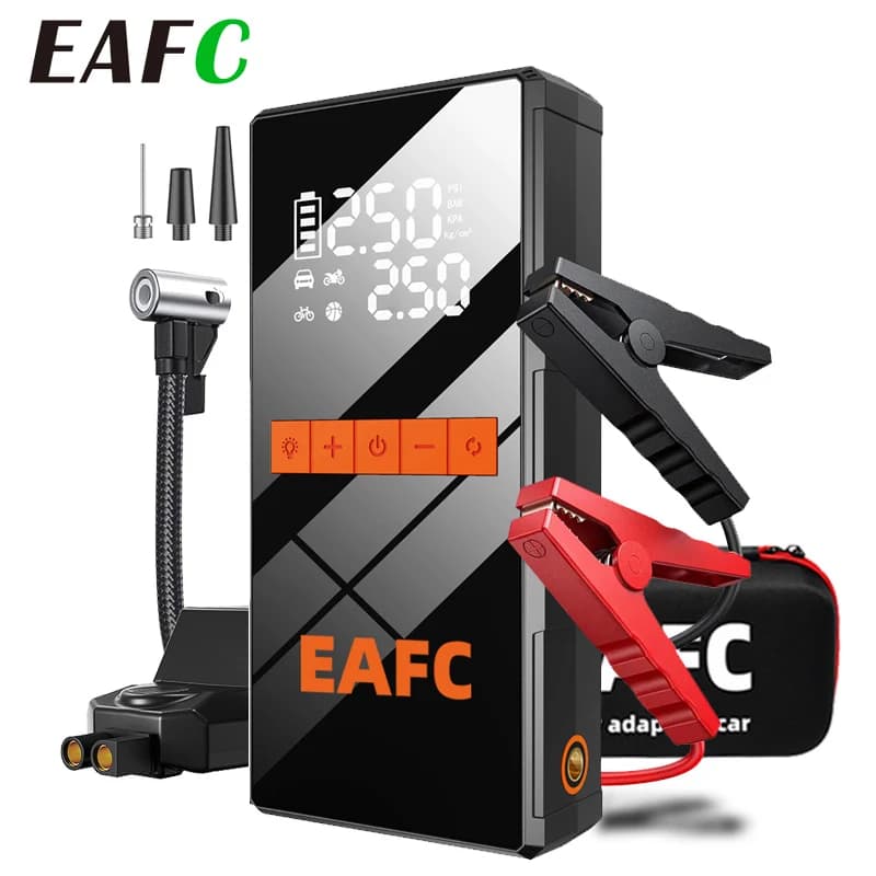 EAFC 150PSI Luchtpomp Auto Batterij Noodstarters 5000A Auto Jump Starter Power Bank Draagbaar Startapparaat Auto Starter