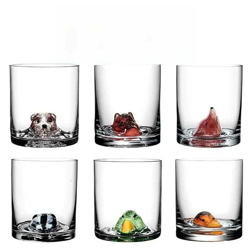 Nieuwe Vrienden Whiskey Glas Kleurrijke 3D Dierenkop Wijnglas Scandinavische Stijl Beer Water Cup Vogel Koffiekopje Bier Mok dropshipping