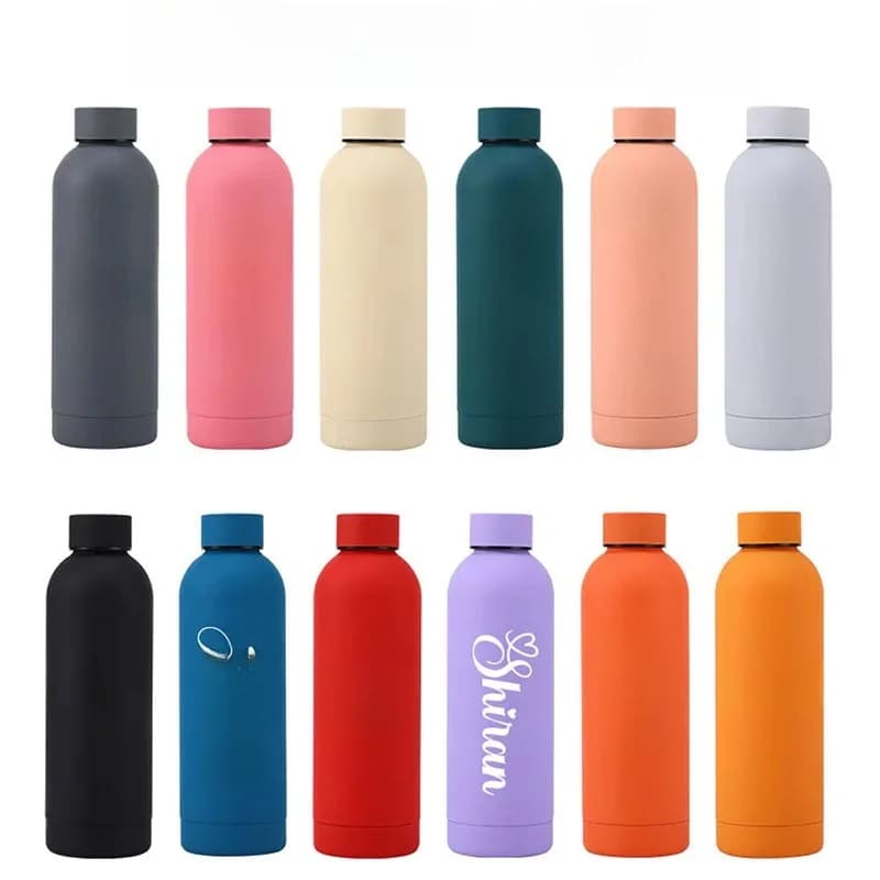Aangepaste logo thermoskan grote thermoskan roestvrij staal draagbare thermosfles buitensport waterfles reismok 500/750 ml