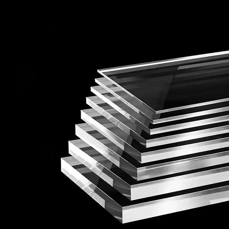 Transparante plexiglas plaat Helder acryl PMMA decoratief bord Plastic plaat Biologisch glas voor displaydoos 100x100 ~ 200x200mm
