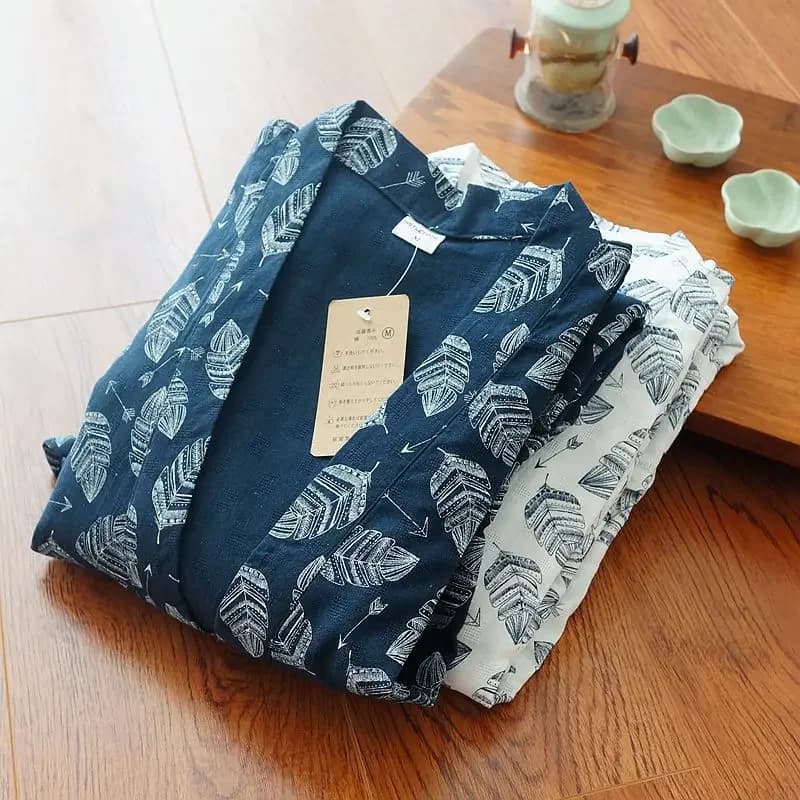 Japanse Kimono Badjas Gown Yukata Liefhebbers Casual Nachtkleding Katoen Nachtjapon Afdrukken Losse Vest Nachthemd Zachte Thuis Colthes