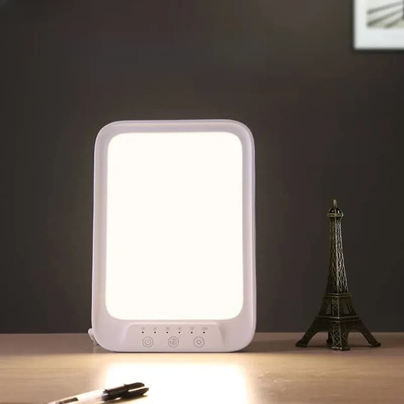 LED-daglichtlamp 20000 lux Koel en warm lichttherapielamp tegen depressie 3 lichtkleuren 5 helderheidsniveaus Aanraakbediening
