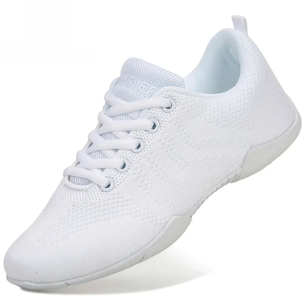 BAXINIER Meisjes Witte Cheer Dance Sneakers Kinderen Lichtgewicht Cheerleading Training Wandelen Tennis Damesmode Sportschoenen