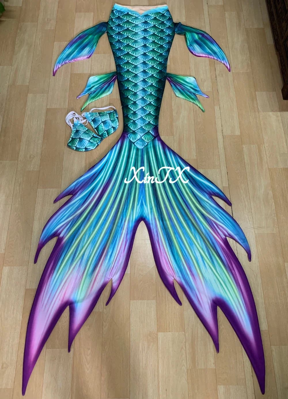NIEUW! HD-printen Volwassenen Zeemeerminstaart Huidzwempak voor cosplay Fotoshoot Vrouwenstaart kan monovin toevoegen Zwemmen Duurzaam