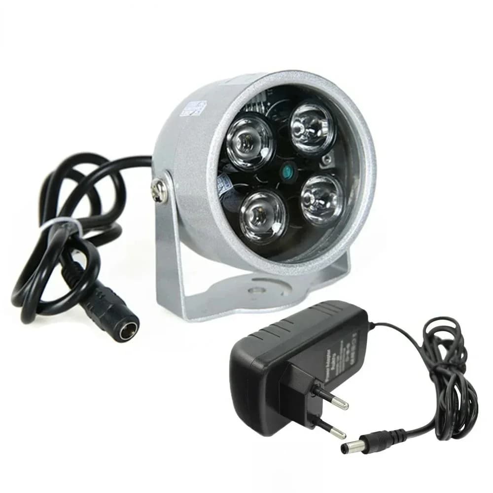 CCTV LEDS 4 array IR led illuminator Licht CCTV IR Infrarood waterdicht Nachtzicht Voor Beveiligingscamera gebruik 12 V 2A EU power
