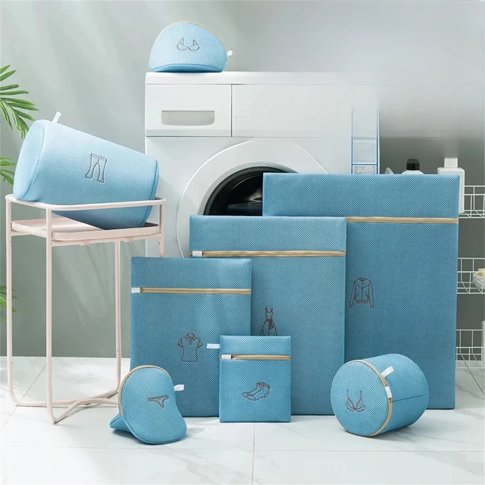 8 Stuks Waszakken Verdikking Kleding Bescherming Tassen Voor Wasmachine Vuile Kleding Speelgoed Organizer Opslag Waszakken 8 Stuks Set