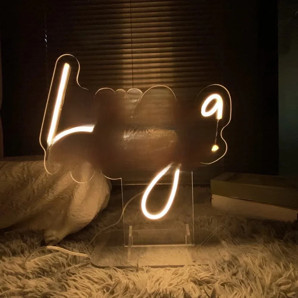 Laat een bericht achter LED-neonbord Nachtlampje Salon Room Decor Bruiloft Gastenboek Decor Feesttafel Bureau Neonlicht Gepersonaliseerd cadeau