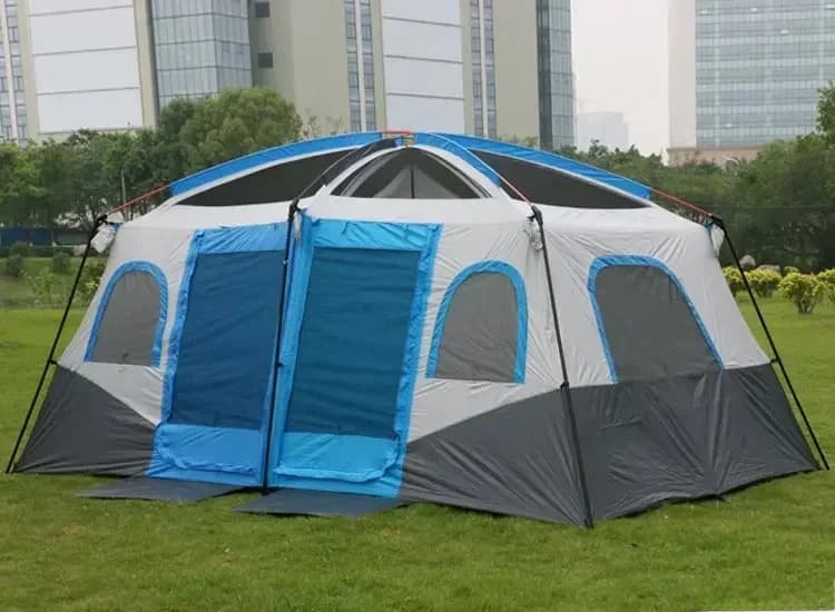 Grote kampeertent buiten grote familietent 8 10 12-persoons feesttent Waterdichte cabinekamp Anti-UV-tenten