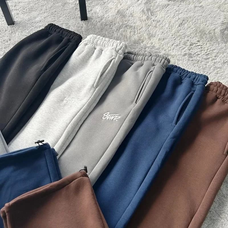 Retro mode losse casual broek met rechte pijpen Amerikaanse trend Harajuku street wear herenbroek casual sportbroek met hoge taille
