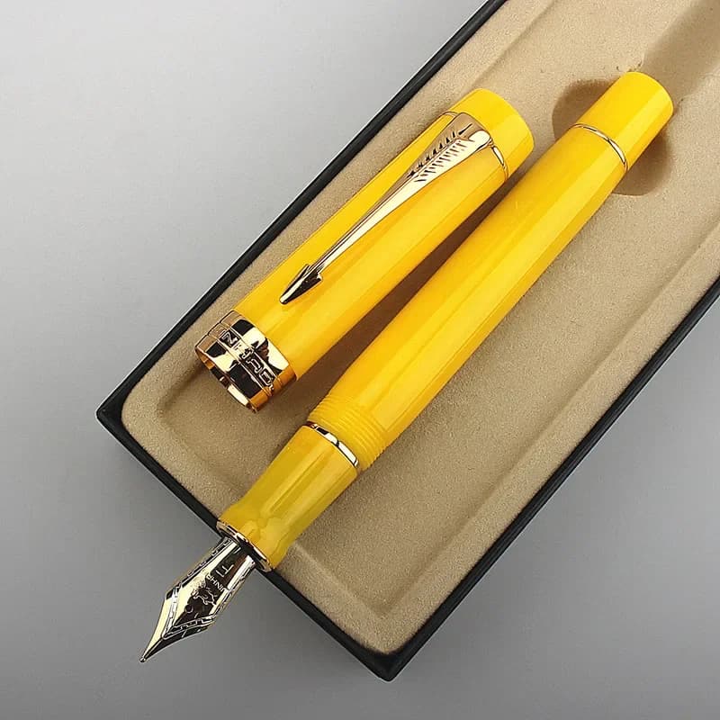 Nieuwe 4 Kleur Jinhao 100 Centennial Hars Vulpen EF/F/M Penpunt Fijne Gouden Clip Business Office Gift pen voor Graduate Inkt Pen