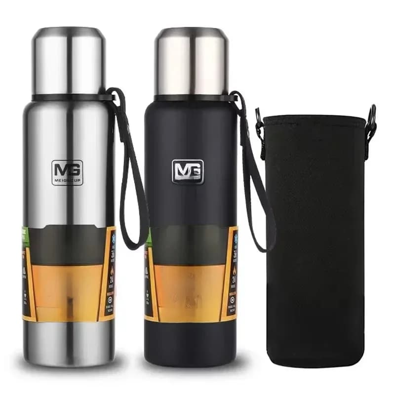 Draagbare Rvs Thermoskan Grote Capaciteit Thermoskan Geïsoleerde Tumbler Met Touw Thermo Fles 500/700/1000/1500 Ml