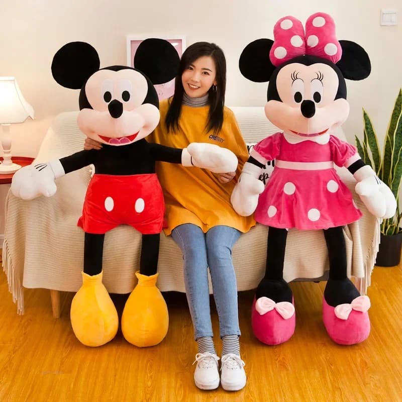 40-100 cm Gevulde Mickey Minnie Mouse Knuffel Zachte Goofy Pluto Donald Duck Mickey Minnie Poppen Verjaardag Huwelijkscadeaus voor Kinderen