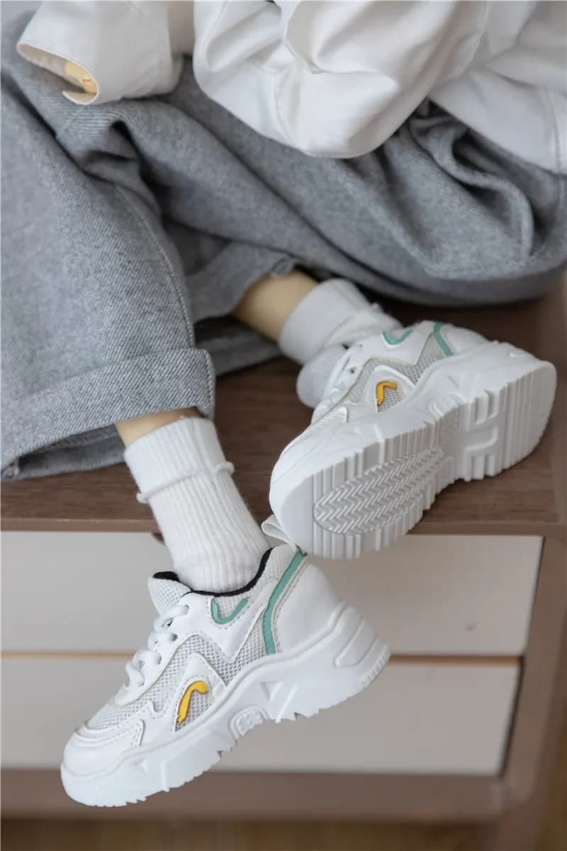 BJD Pop Jongens Sportschoenen 1/3 1/4 1/6 ID75 Wit Jeugd Knap Casual Netwerk-oppervlak Sneakers Speelgoed Schoenen Pop Accessoires