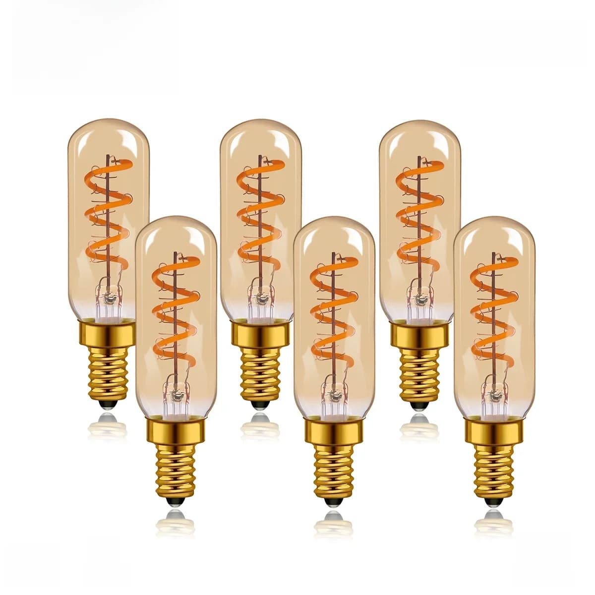 Edison Spiral LED-lamp E14 LED-lamp T25 4W afzuigkap gloeilamp afzuigkaplamp warm wit dimbaar verlichting 220V