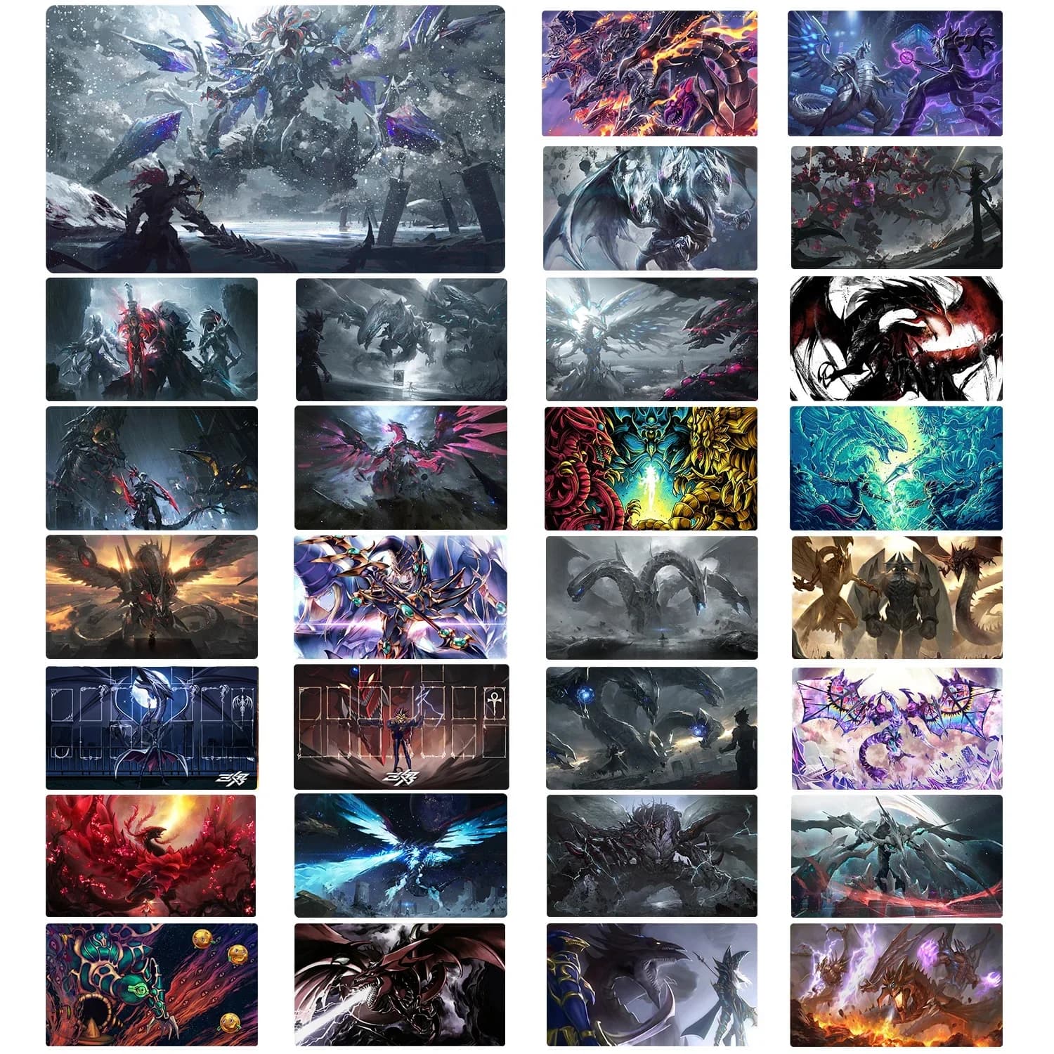 YuGiOh Neo Galaxy-Eyes Photon Dragon TCG Mat Neo Blue-Eyes Ultimate Dragon CCG Speelmat Trading Card Game Mat Muismat Gratis Tas