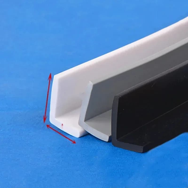 Custom Rubber Hoek Hoek Protecor Rand Encloser Shield Botsingen Pakking L Strip 12X15Mm Zwart Grijs Wit