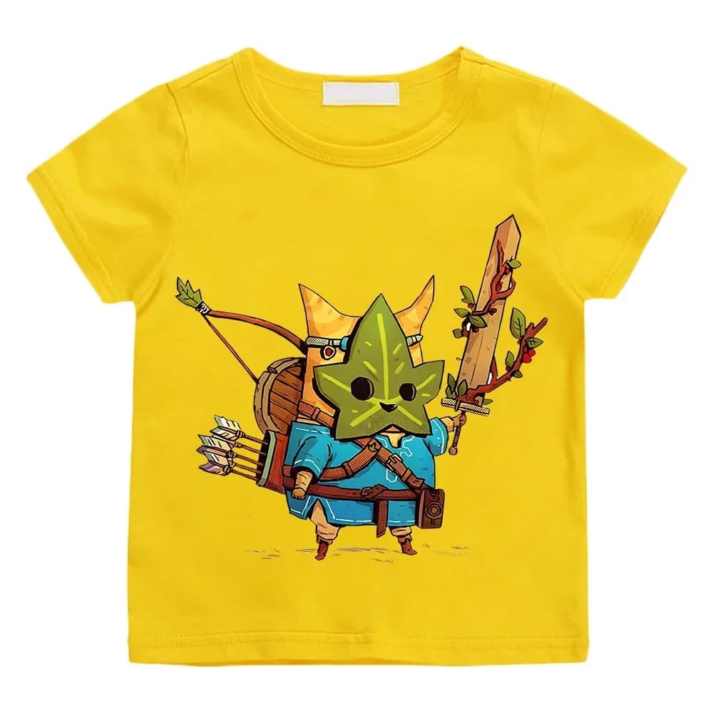 Speelse Korok Kinder T-shirt Zomer Kinder T-shirt Leuke Cartoon Jongen Meisje Tops Fashion Casual Baby Peuter Anime Korte Mouw