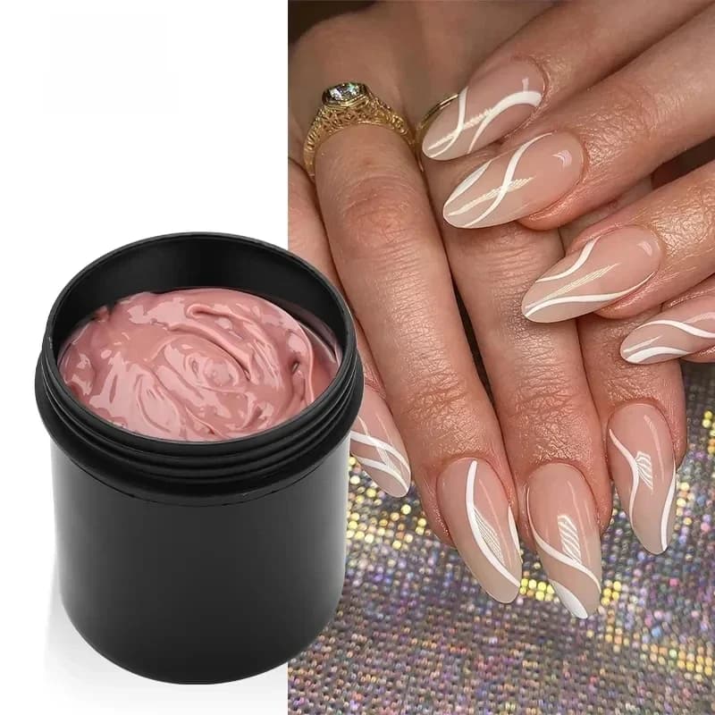 MSHARE 1kg roze heldere jelly gel voor nagelverlenging snelle gel wit roze bruin snel bouwen