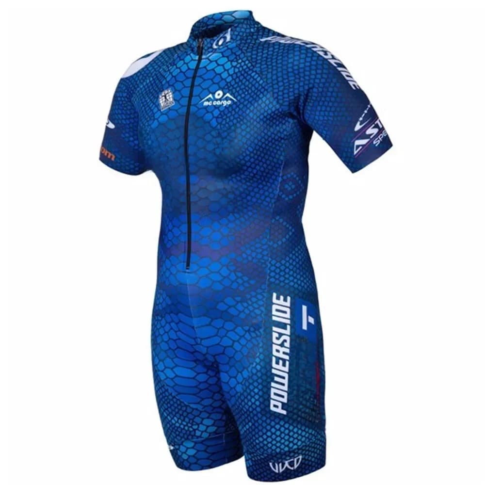 Powerslide Inline Racing Skin Suit 2023 Team Custom Racing Speed Inline Roller Skate Triathlon Sets Ciclismo Schaatsen Jumpsuit