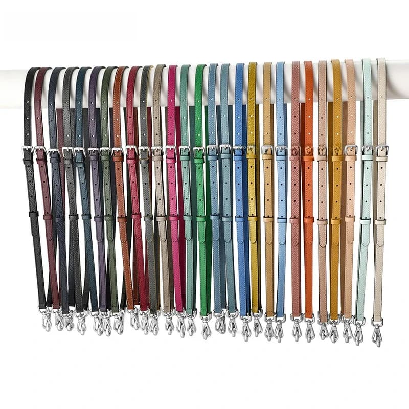 Vervangende Tas Riem Echt Lederen Kleurrijke Verstelbare Band Crossbody Gitaar Schoudertas Riem Togo Lederen 12Mm Groothandel