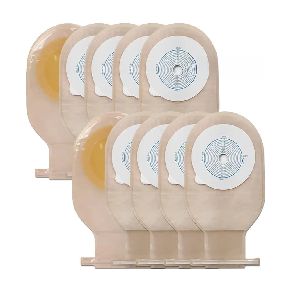 10-50 Stuks Aftapkraan Een Stuk Systeem Colostomie Zakken Voor Volwassenen Wegwerp Colostomie Pouch Opening 20-65 Mm Met Clip Sluiting