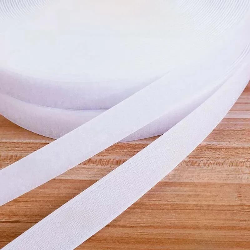 1-10M naai op klittenband |   Niet-klevende nylon magische band 20-50 mm wit |   Robuuste klittenbandsluiting voor doe-het-zelf kleding/tassen