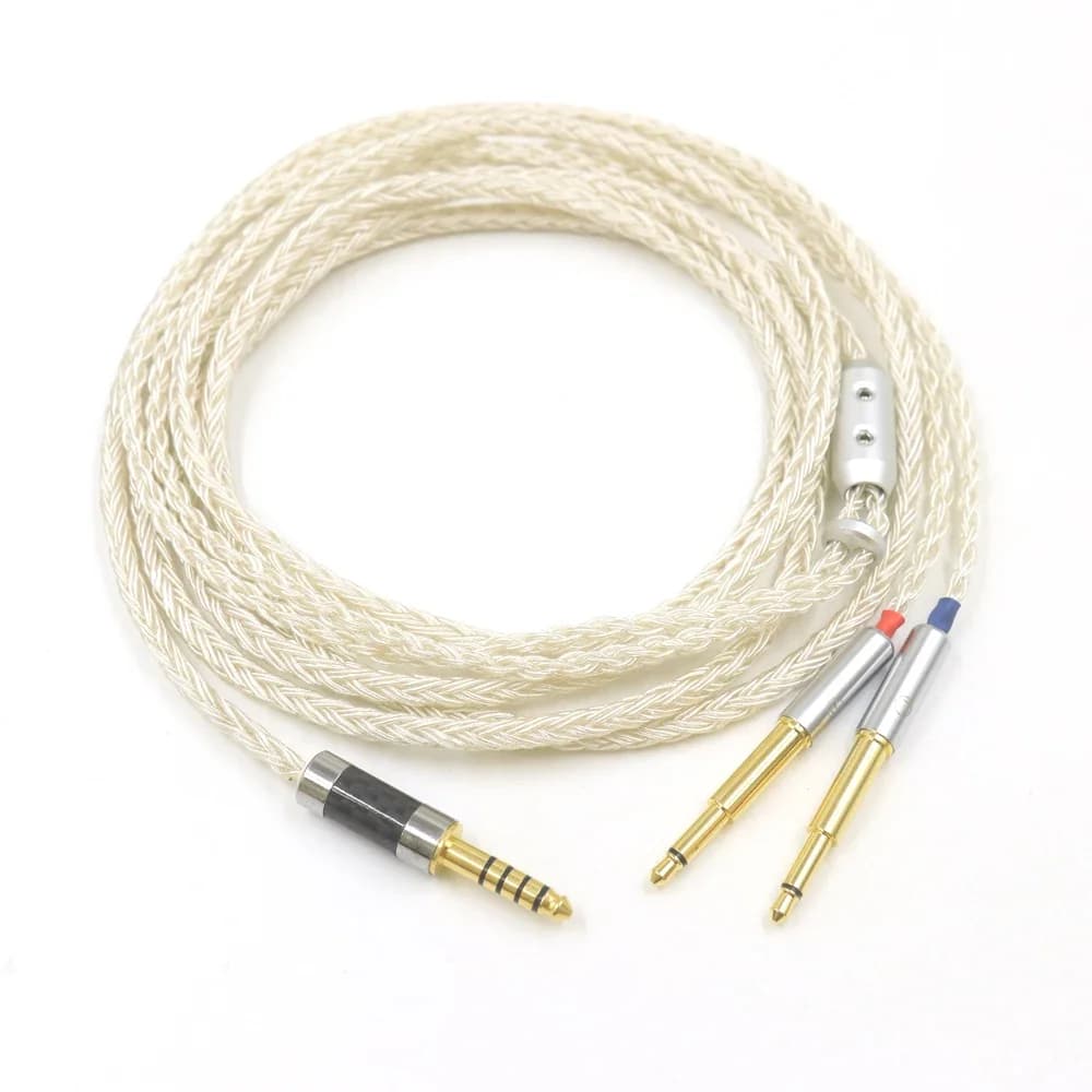 16 Cores Verzilverd Voor Meze 99 Classics Neo Noir Hoofdtelefoon Balance Kabel Xlr/3.5/4.4Mm Koptelefoon upgrade Kabel