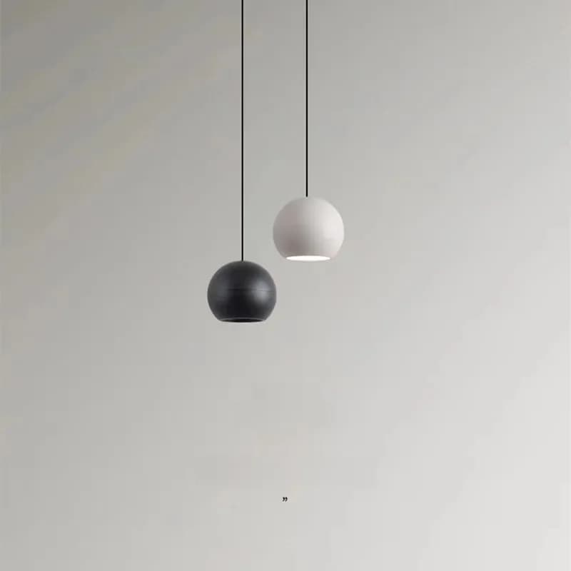 Moderne Eenvoudige Bal Hanglampen Nordic Opknoping Plafond Lampen Voor Cafe Bar Decor Zwart/Wit Hanger Opknoping Lamp