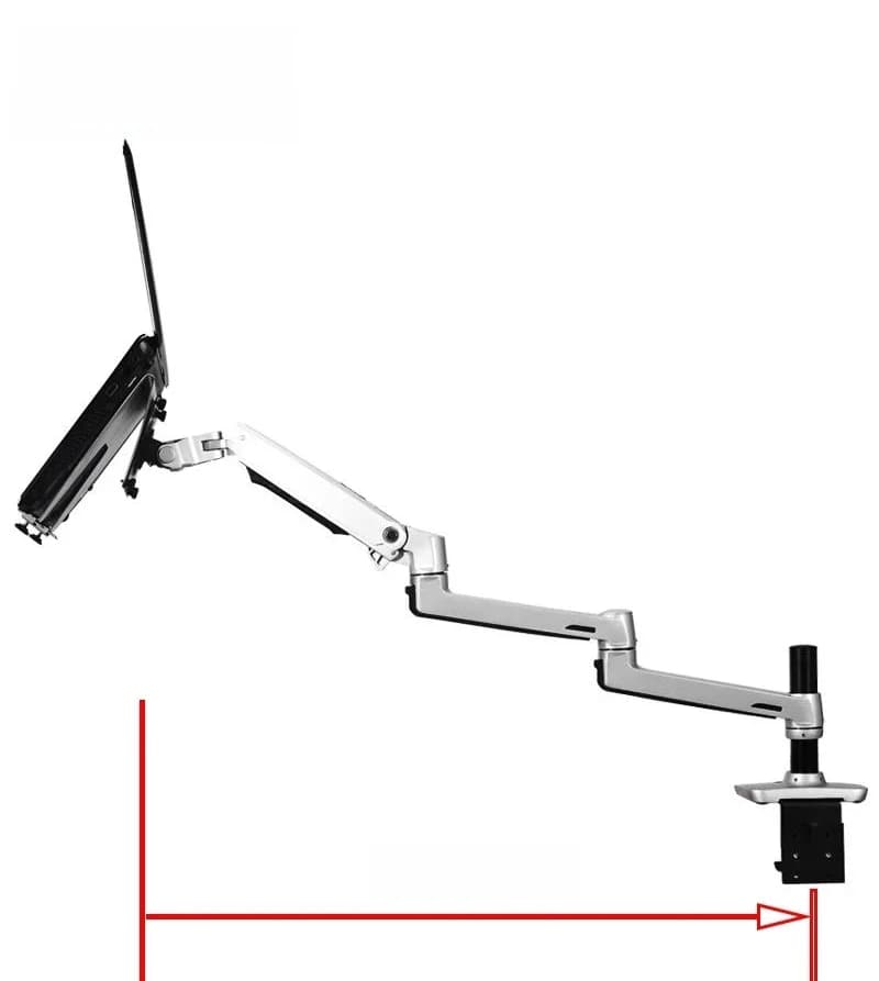 Desktophouder van aluminiumlegering Ultralange arm Laptop-/monitorhouder voor tweeërlei gebruik Volledig beweegbare notebookbeugel 8012-T