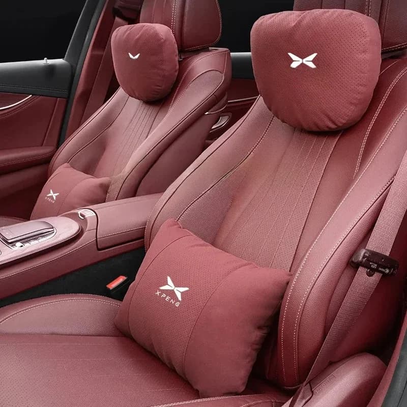Voor Xpeng Xiaopeng P7 P5 G3 G9 G3i Suede Auto Hoofdsteun Neksteun Zetel Lumbale Kussen Ademend Zacht Nekkussen Accessoires