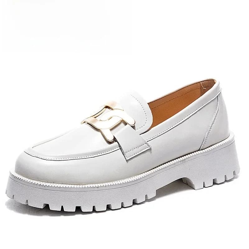 DIMANYU Loafers Schoenen Dames Lente Nieuwe Witte Slip-on Dames Sneakers Echt Leer Britse Stijl Trend Meisjesschoenen Studenten