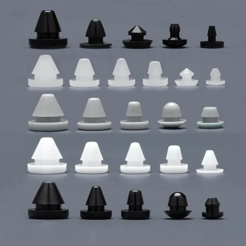 Siliconen plug, rubberen stop beschermende zachtheid zwart 3mm4mm5mm6mm8mm9mm10mm12mm14mm16mm gesp gat afdichting antislip voetmat