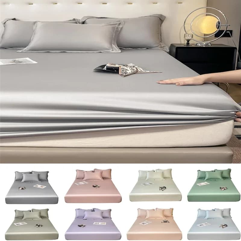 3 Stuks Set 100% Bamboe Matrasbeschermer Matrashoes Hoes Hoeslaken Met Elastische Band Laken 1000 Draad Tellen Queen King Size