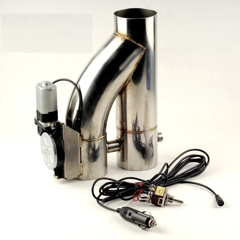 Universele 2 "/2.5''/3" inch SS304 type Y pijp verstelbare auto UITLAAT E-uitgesneden met TWEE klep elektrisch door schakelaar controle