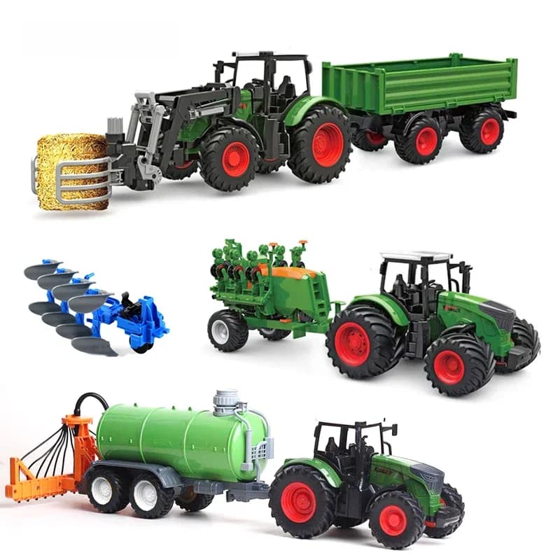 Boerderij Tractor Met Trailer Traagheid Speelgoed Vorkheftruck Transport Vrachtwagen Sprinkler Model Simulatie Spel Jongen Kinderen Speelgoed